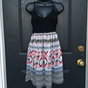 Aztec Print Cut Out Dress‎